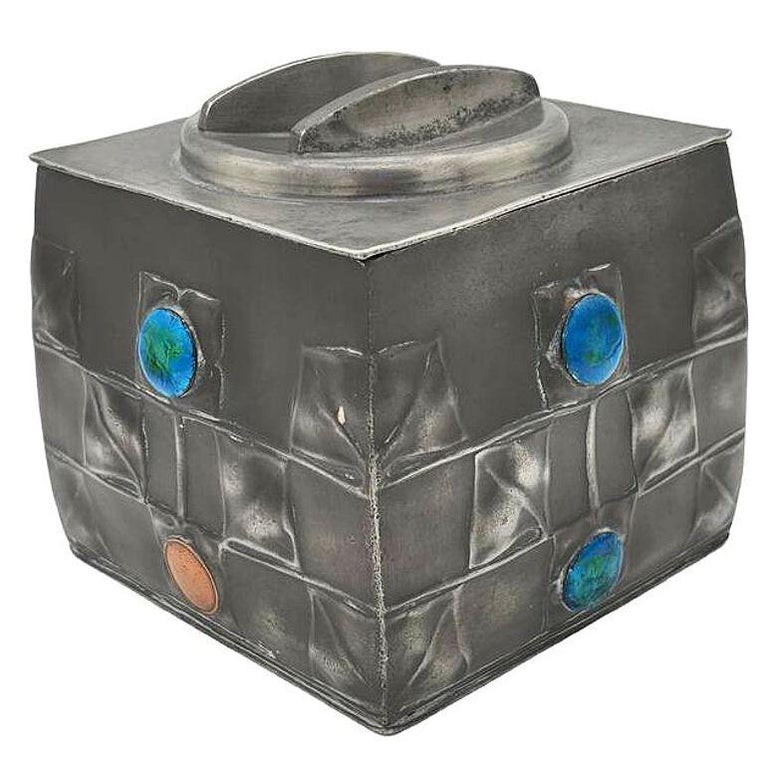 Rare Arts and Crafts #0194 Tudric Pewter Box by Archibald Knox for Liberty & Co