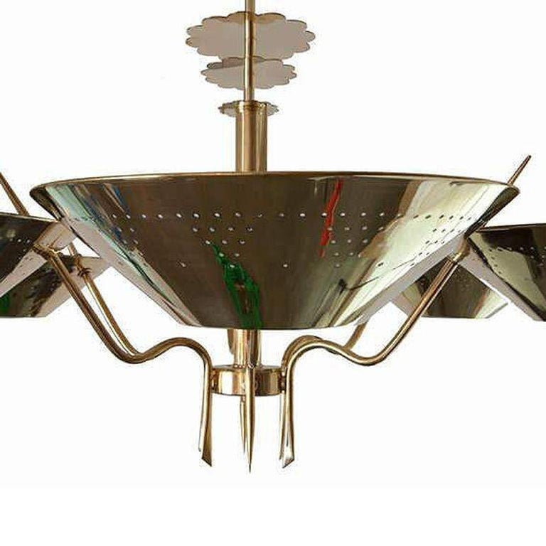 Six-Arm Austrian Chandelier, circa 1950