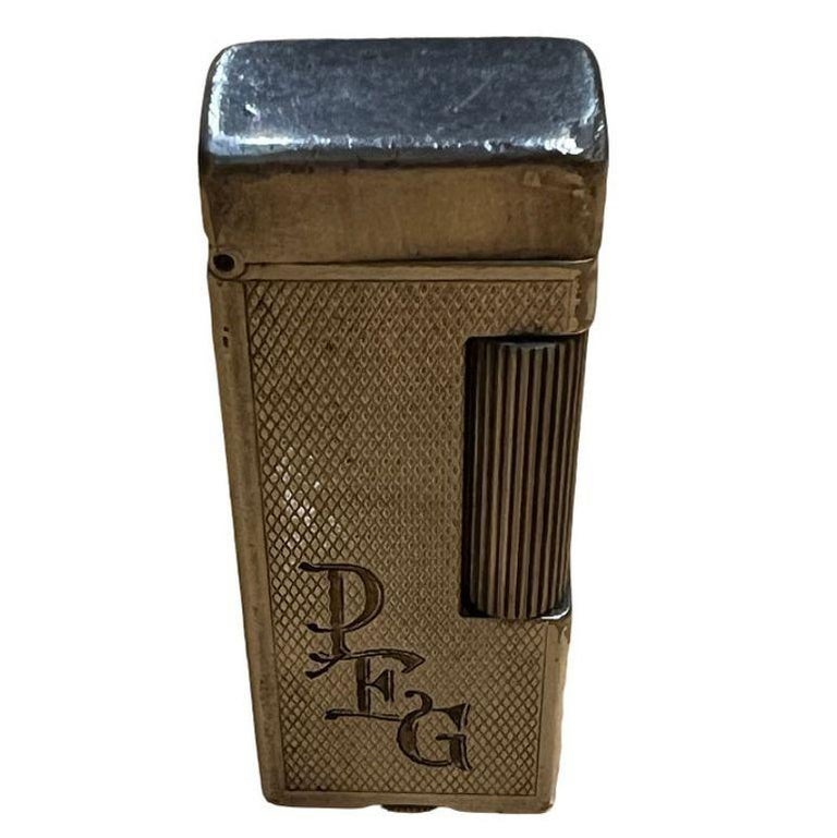 Dunhill London Silver Plate Rollalite Petrol Lighter