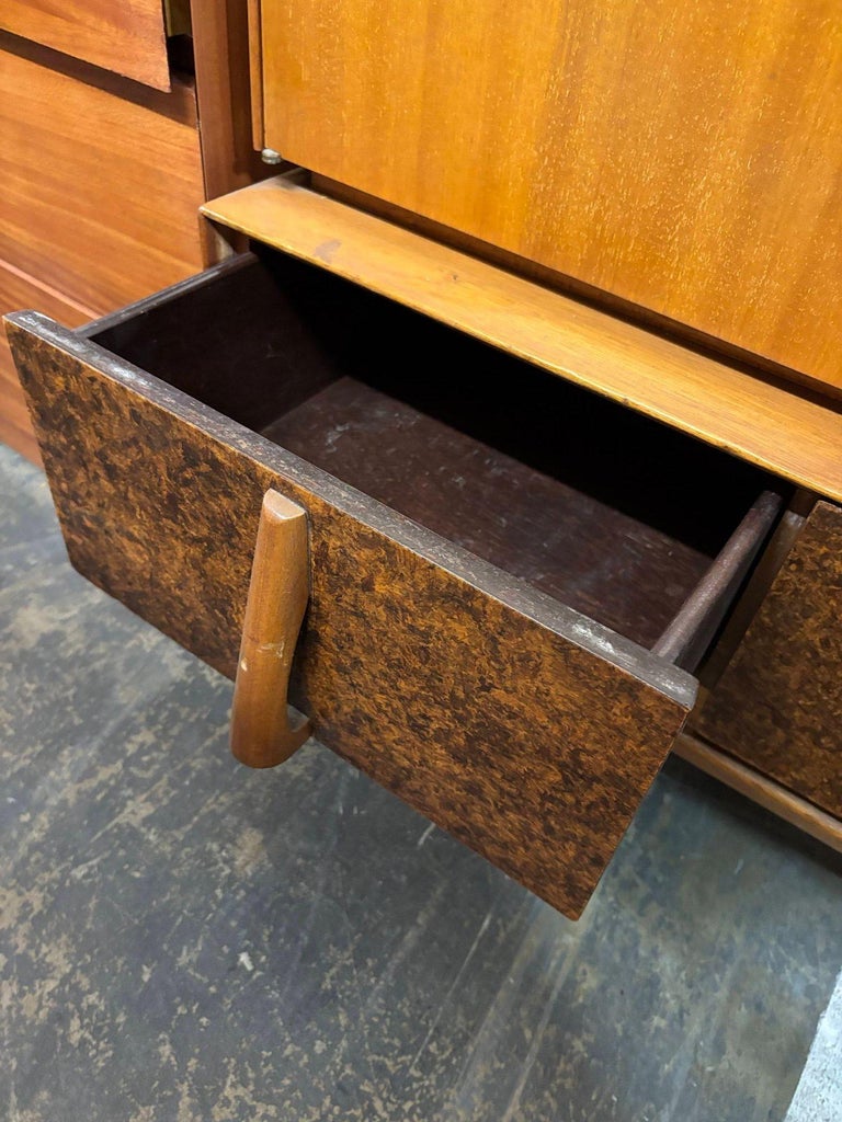 John Keal Wall Unit / Vitrine with Drawers for Brown Saltman