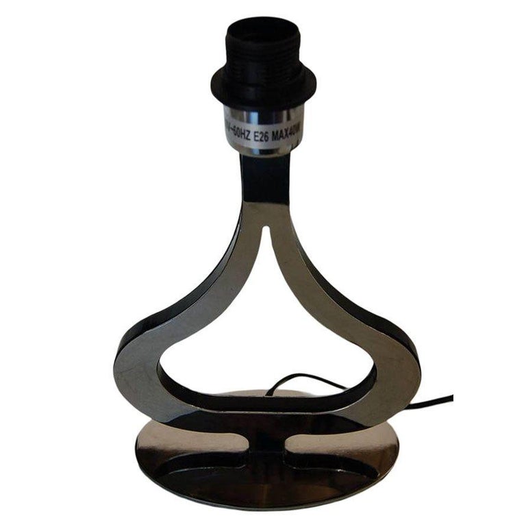 Postmodern Chrome Tear Drop Shaped Table Lamp