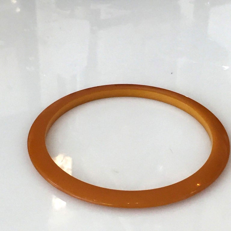 Authentic Art Deco Butterscotch Amber Bakelite Bangle Bracelet