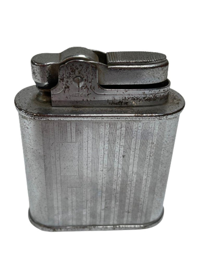 Original 1950 Stripped Table Lighter by Hilton