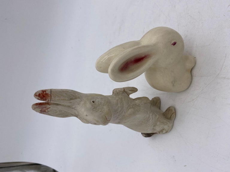 Magician Silver Bunny in a Hat Rabbit Figural Collection