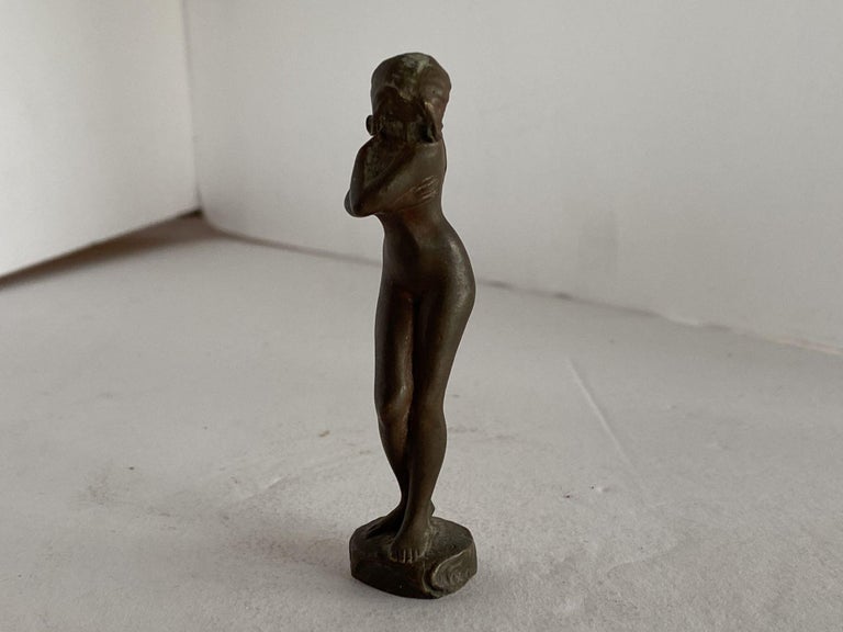 Bronze Shy Nude Women Art Nouveau Letter Wax Seal Stamp