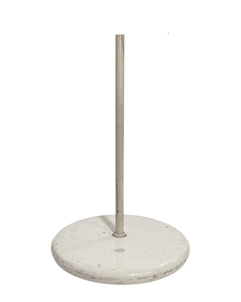 Italian Modern White Enameled Double Spot Floor Lamp, 1970
