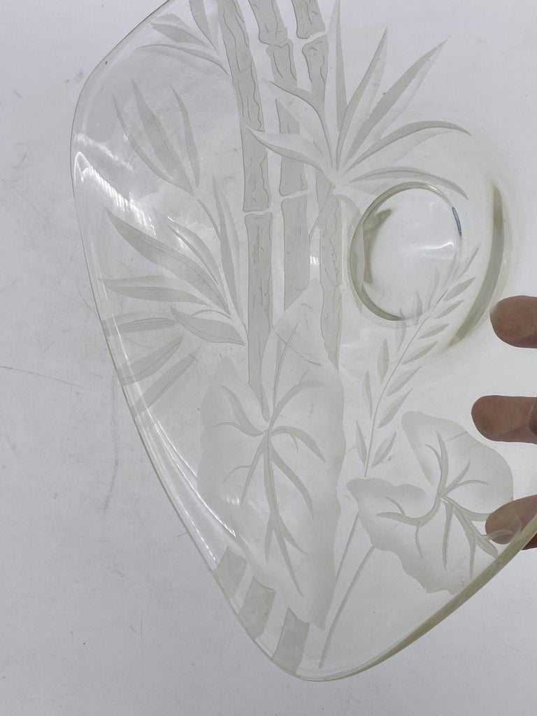 Art Glass Serving Plate by Dorothy C Thorpe