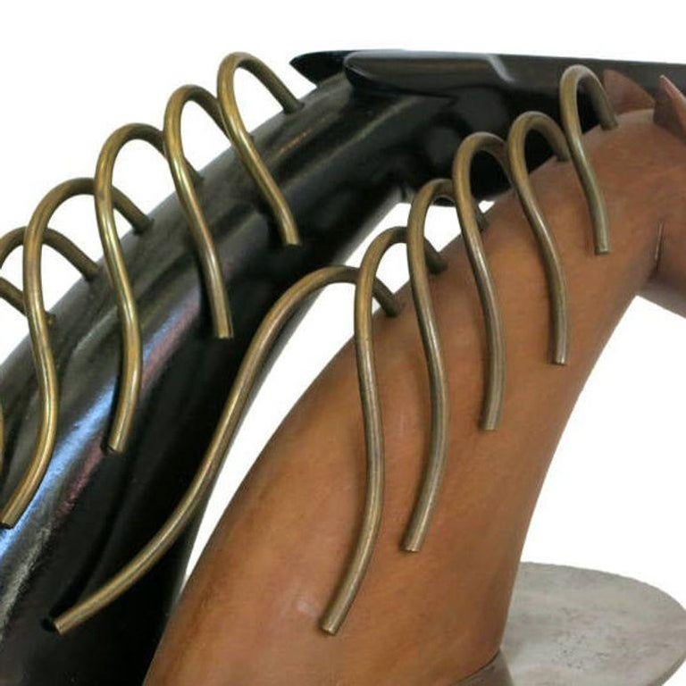 Art Deco Hagenauer Style Carved Horses by Sier Kunst