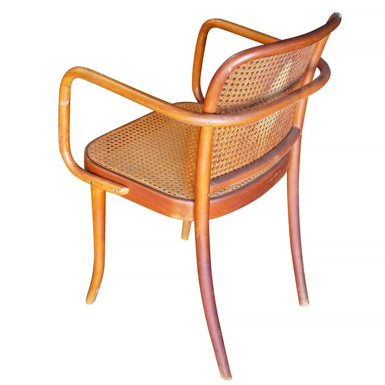Josef Hoffmann for Stendig Bentwood Cane Dining Chairs, Set of Six