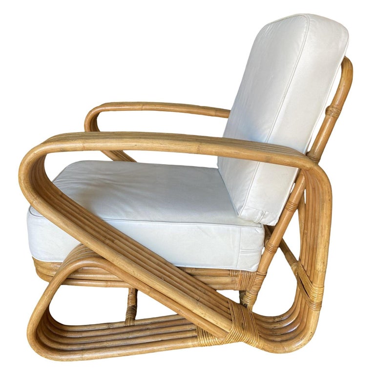 Restored 5-Strand 'Double Triangle' Lounge Chair W/ Floating Seat