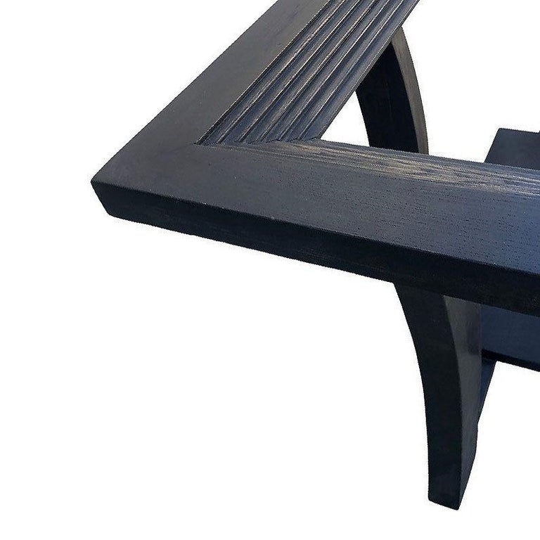 Paul Frankl Black Stepped Side Table for Brown Saltman