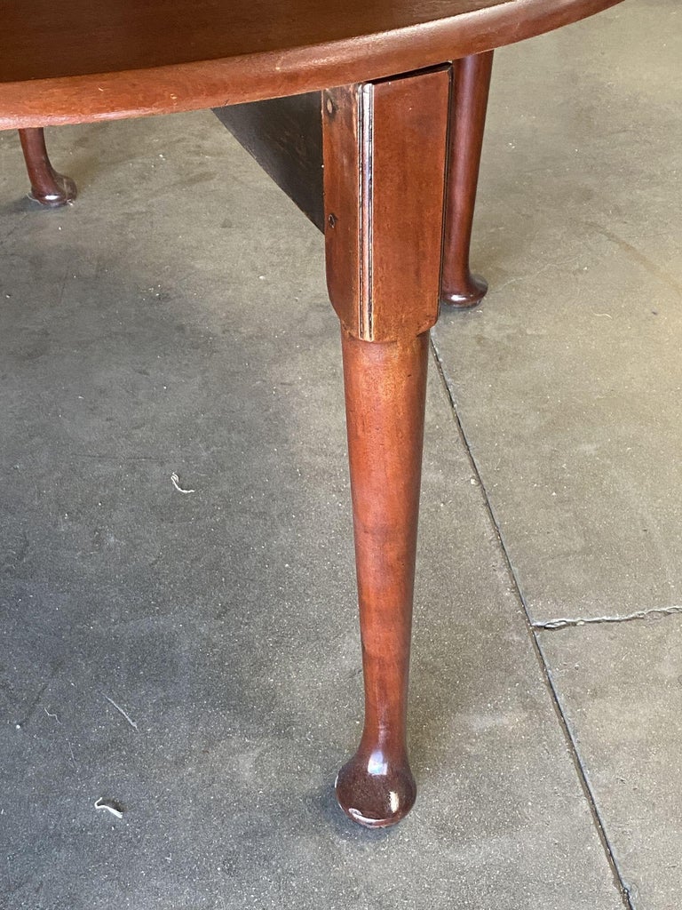 Late Victorian French Drop-Leaf Oak Dining Table