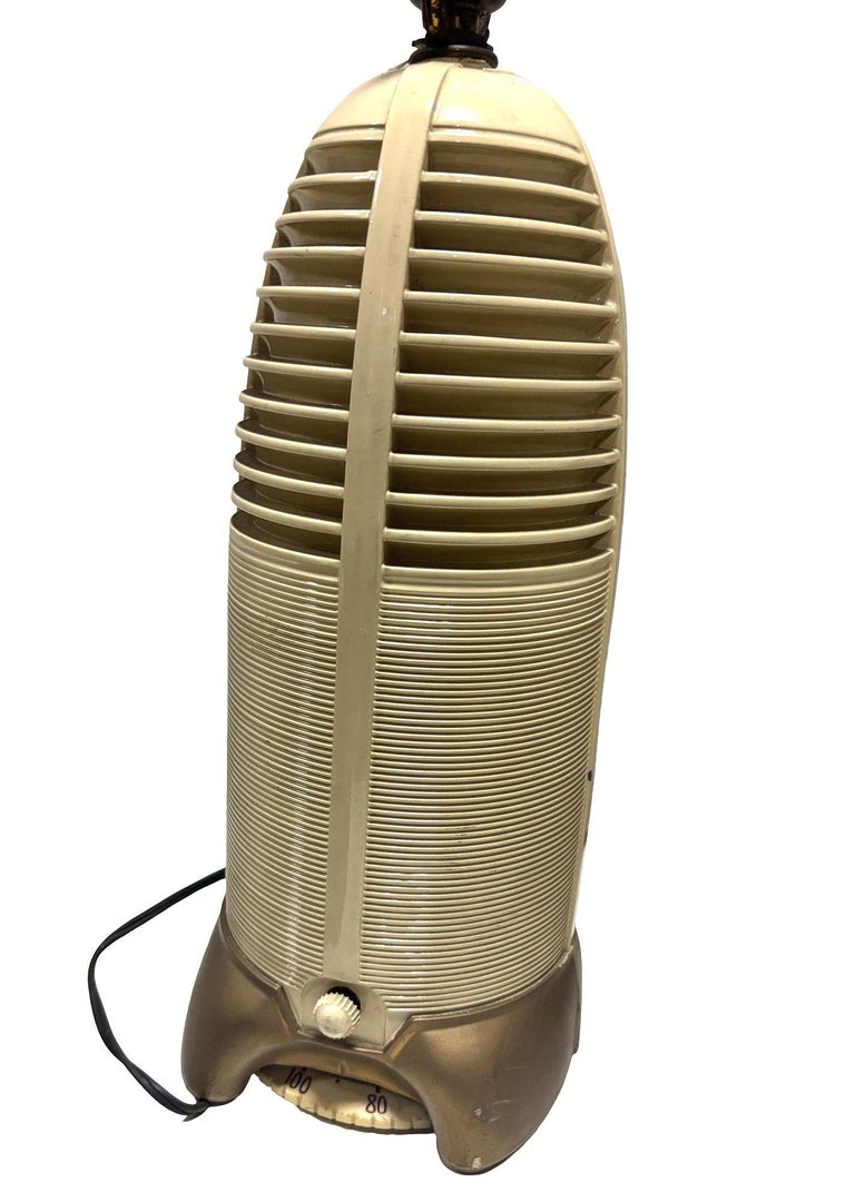 Mitchell "Lumitone" Streamline Art Deco Bakelite AM Radio Table Lamp, 1941