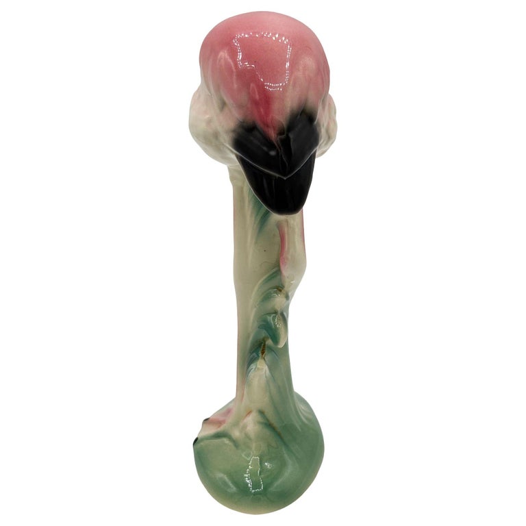 MCM California Pottery Ceramic Searcher Tropical Pink Flamingo Figurine Statue