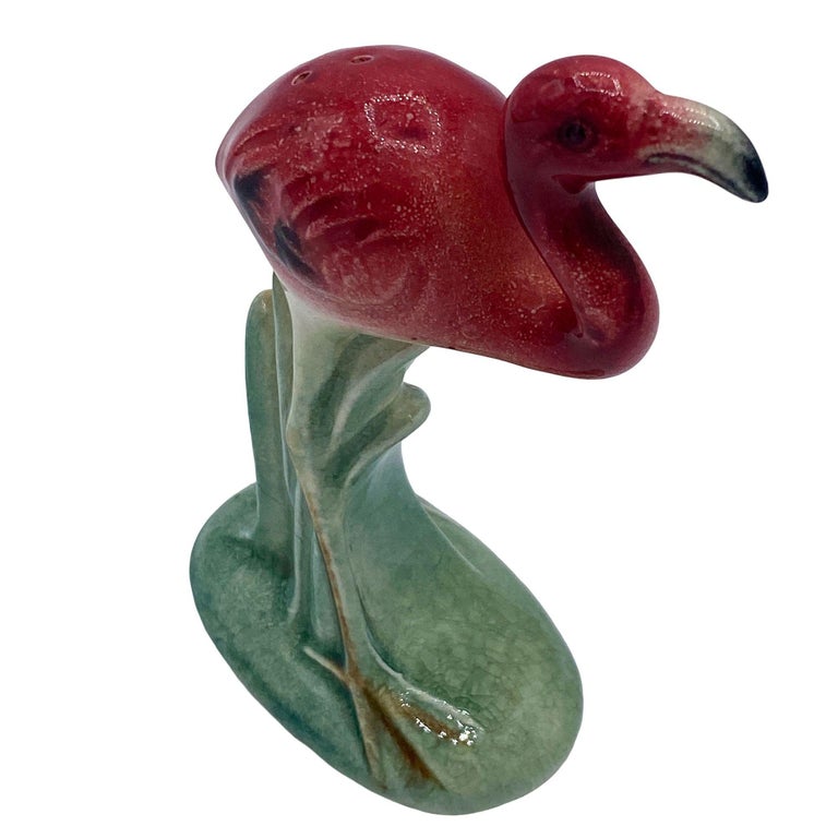 Mid-century Flying Flamingo Ceramic Salt & Pepper Shaker Set, Japan