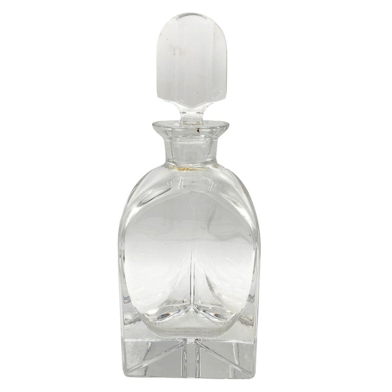 Early Mid-Century Decorative Italian Crystal Whisky Liquor Decanter, 1940