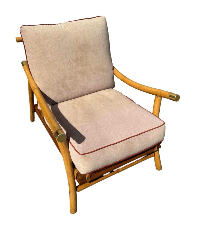 Restored Rattan Sofa & Chair Livingroom Set by John Wisner for Ficks Reed