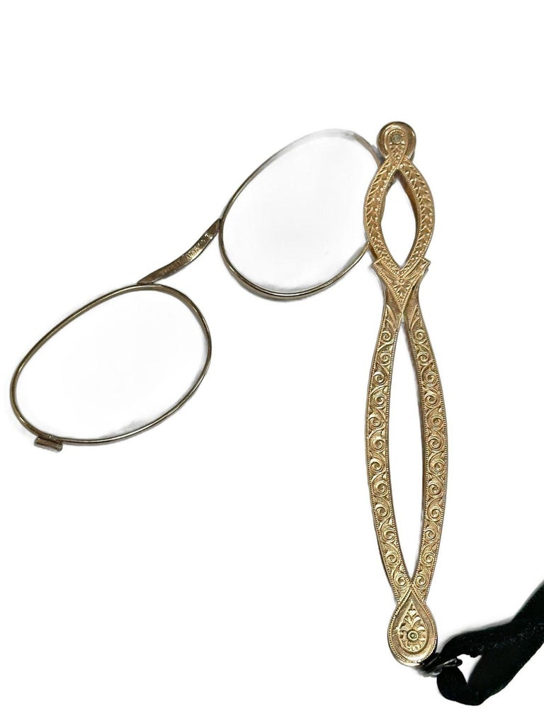 Victorian Gold Filled 1/10 12K Lorgnette Made by Society