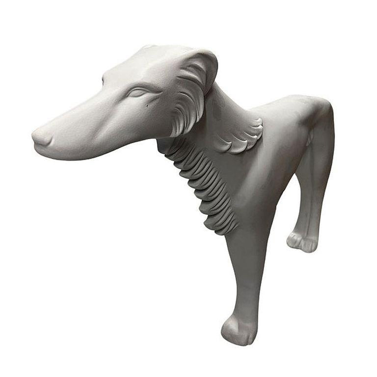 Life-Size Art Deco Styled Fiberglass Borzoi Russian Hunting Hound Dog Statue