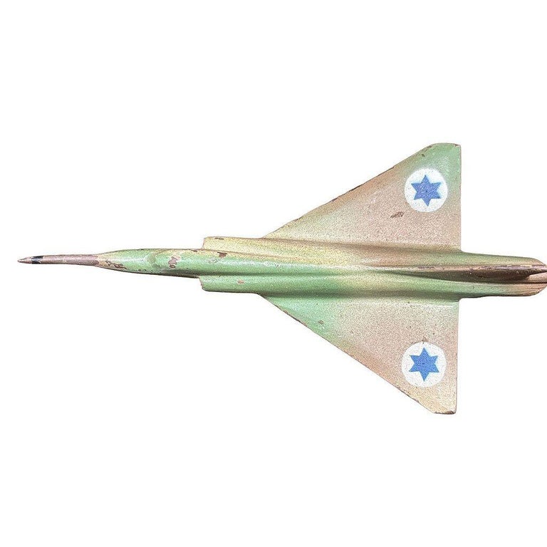 Mid-century Kfir Jet Fighter Prototype Desk Model Israeli Air Force