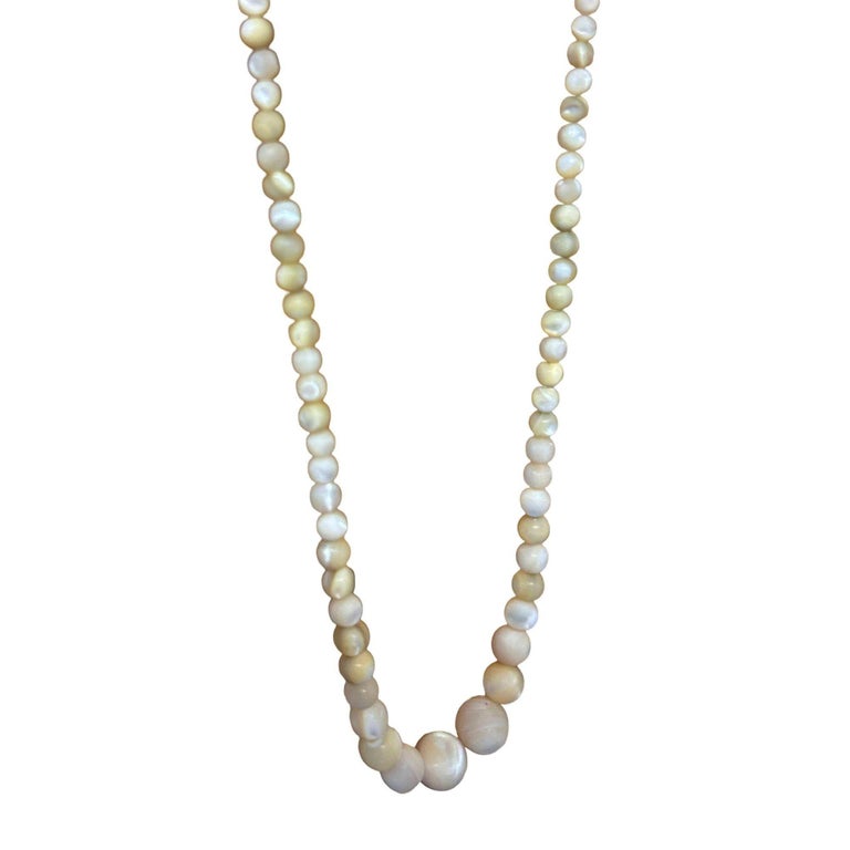 Burmese Hand Shapped Yellow Jade Round Necklace on Silk Cord