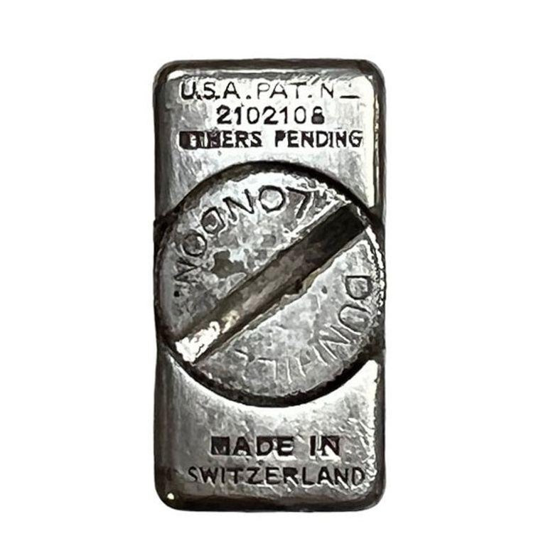 Dunhill London Silver Plate Rollalite Petrol Lighter