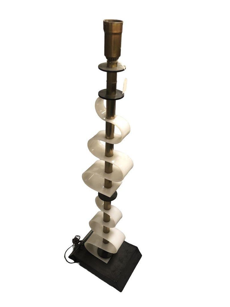 Mid Century Acrylic Sculptural Floor Lamp by Moss Lighting