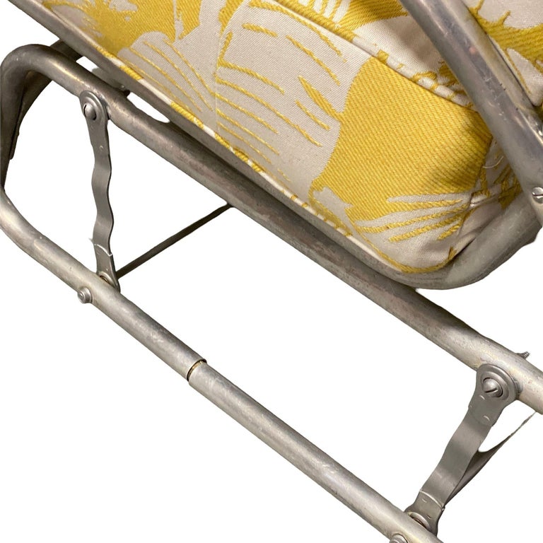 Aluminum Patio/Outdoor Sled Base Rocking Slider Armchair w/ Speed Arms