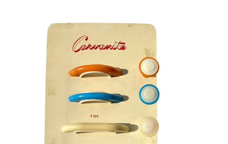 Mid Century Cream & Ivory Trim Bakelite Bridge Drawer Pulls Set of 12