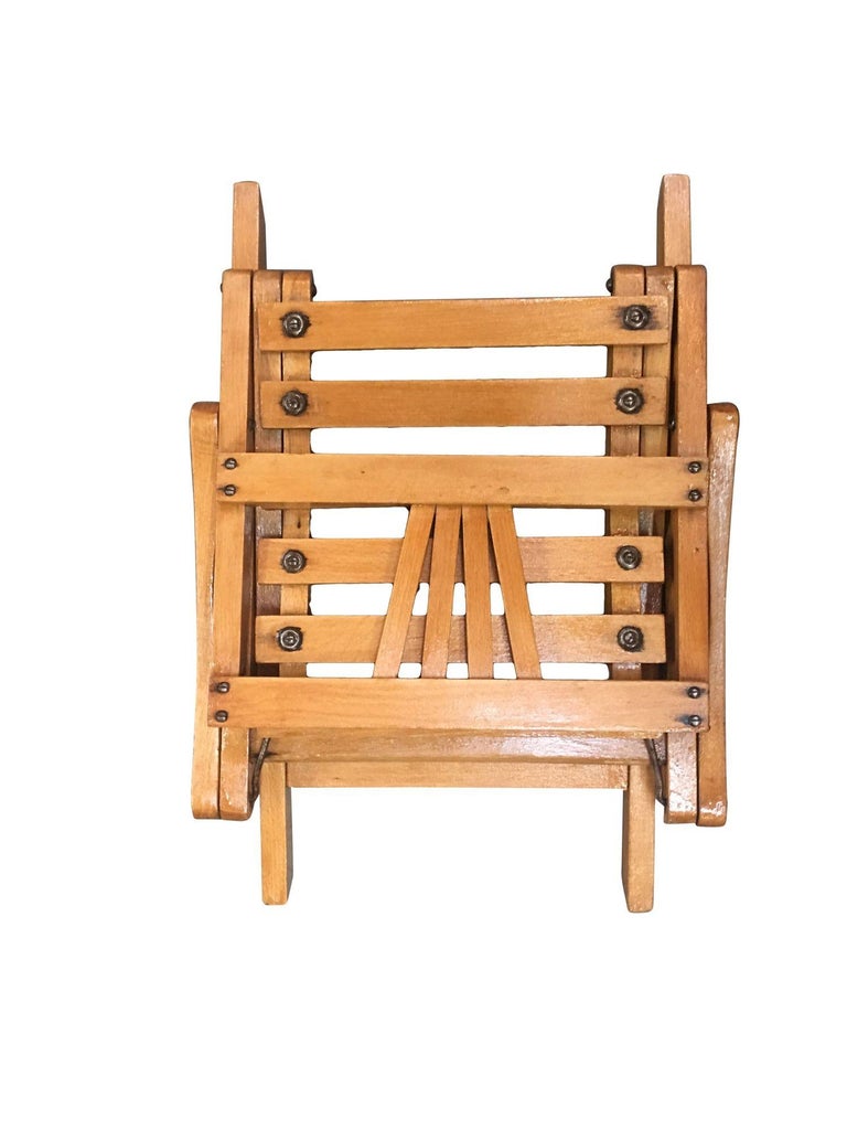 Pair of George Nelson Inspired Child-Size Slat Folding Chair