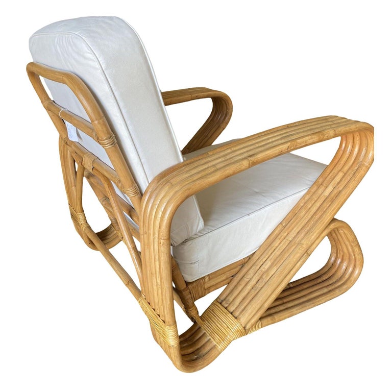 Restored 5-Strand 'Double Triangle' Lounge Chair W/ Floating Seat