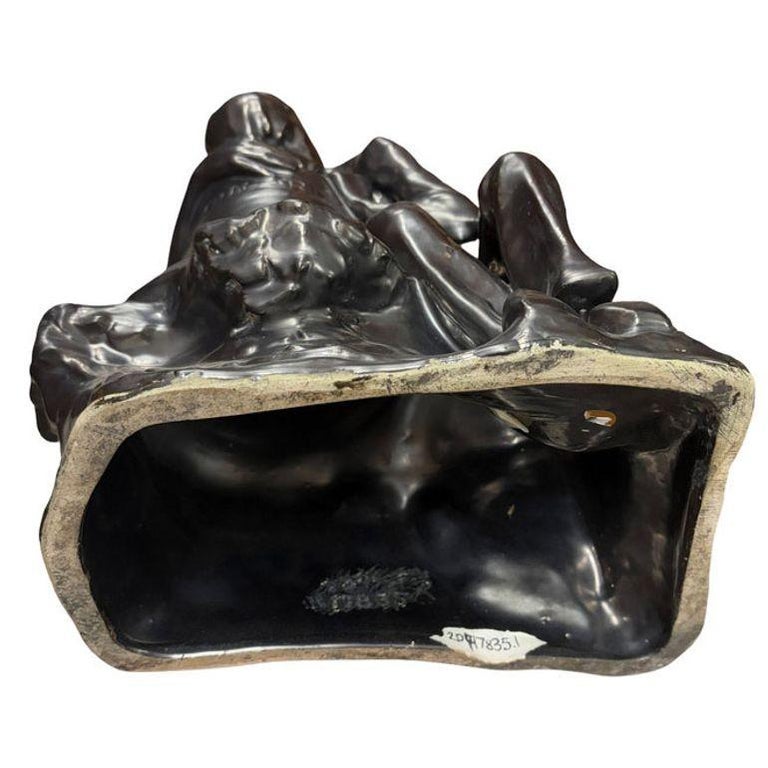 Italian "Pensatore Campana" The Tinker Auguste Rodin Style Terracotta Sculpture