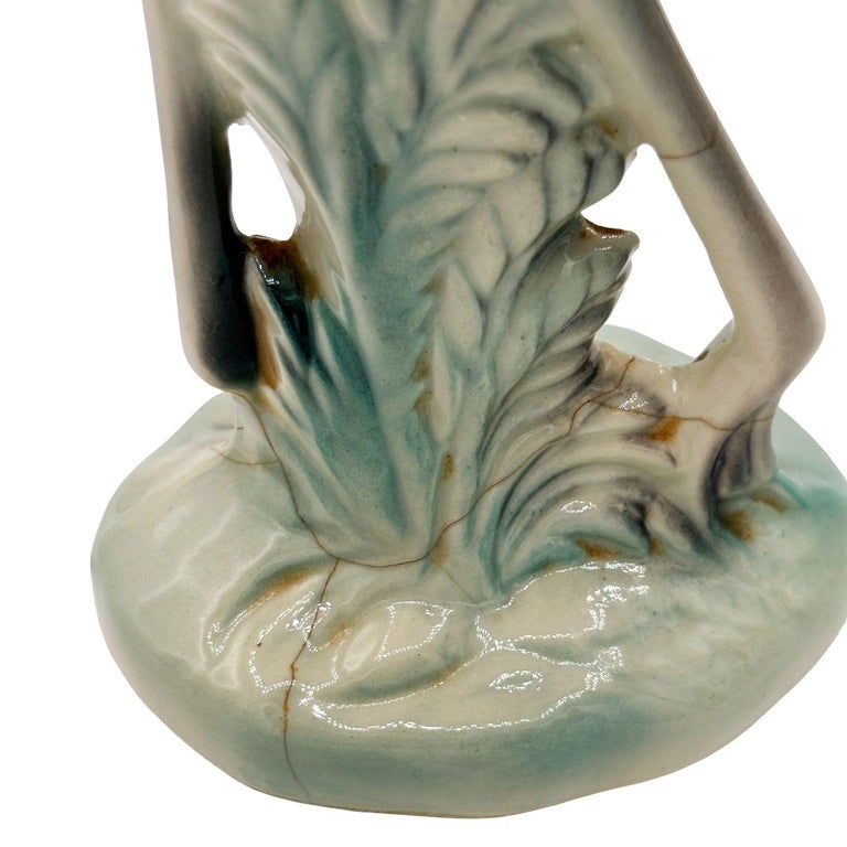 Mid-century California Pottery Ceramic Searching Pink Flamingo Figurine