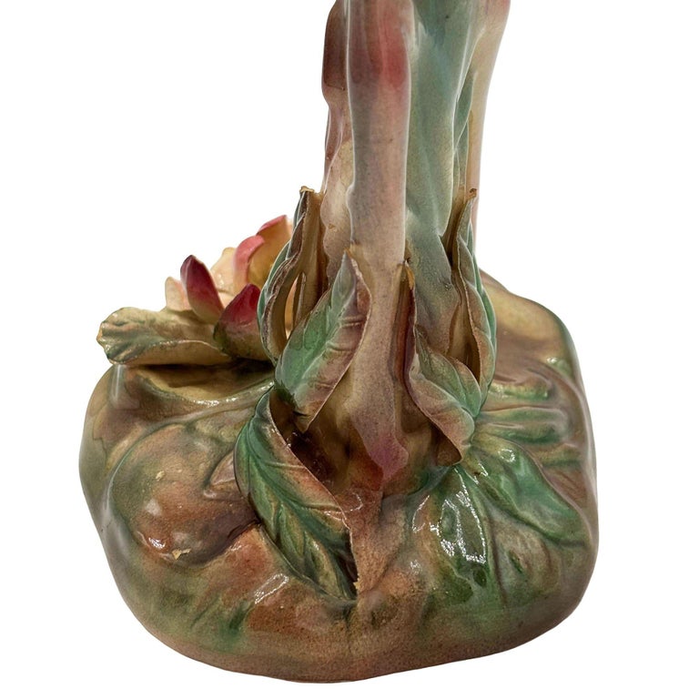 Mid-century Highly Detailed Pink Flamingo Ceramic Tabletop Sculpture Brad Keeler