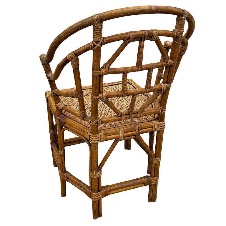 Brighton Pavilion Style Rattan Dining Armchairs