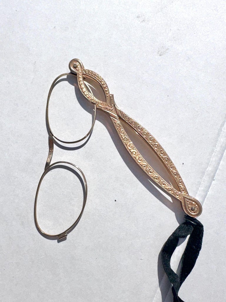 Victorian Gold Filled 1/10 12K Lorgnette Made by Society