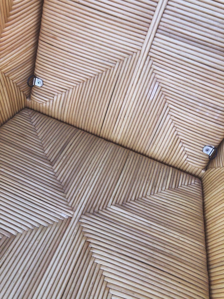 Donghia Rattan Lounge Chair & Ottoman by John Hutton, The Merbau Collection