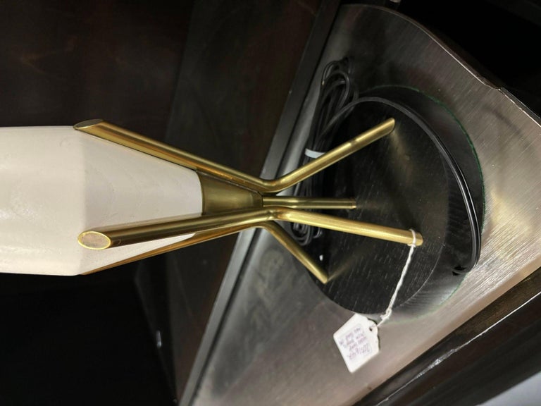 Mid Century Googie Table Lamp W/ Spun Fiberglass Shade