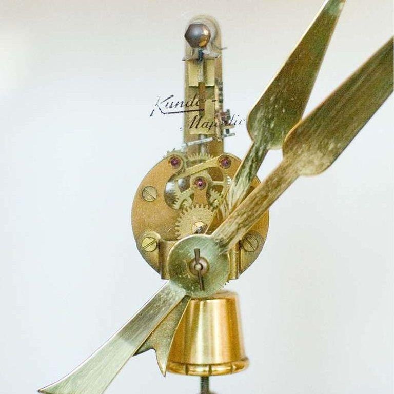 German Mid-Century Brass Mantel Clock by Kieninger & Obergfell