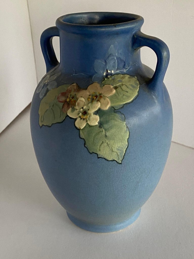Antique Arts & Crafts Hand-Painted Art Pottery Vase by Weller Pottery