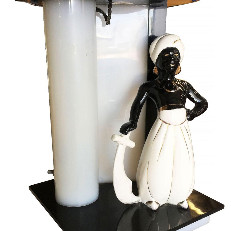 Midcentury Arabian Inspired Lucite Sculptural Lamp by Moss
