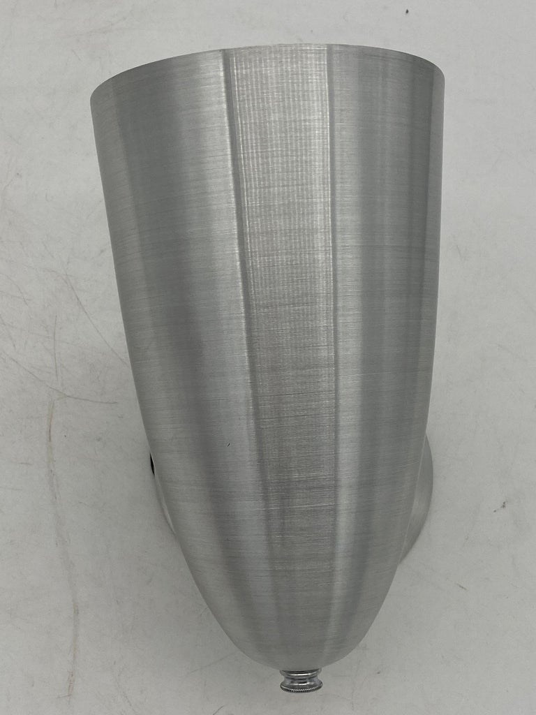 Mid Century Spun Aluminum Torchiere Wall Sconce, Unused Old Stock