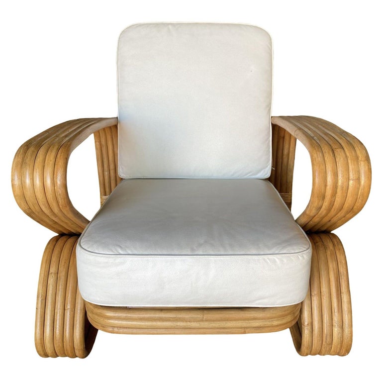 Restored 5-Strand 'Double Triangle' Lounge Chair W/ Floating Seat