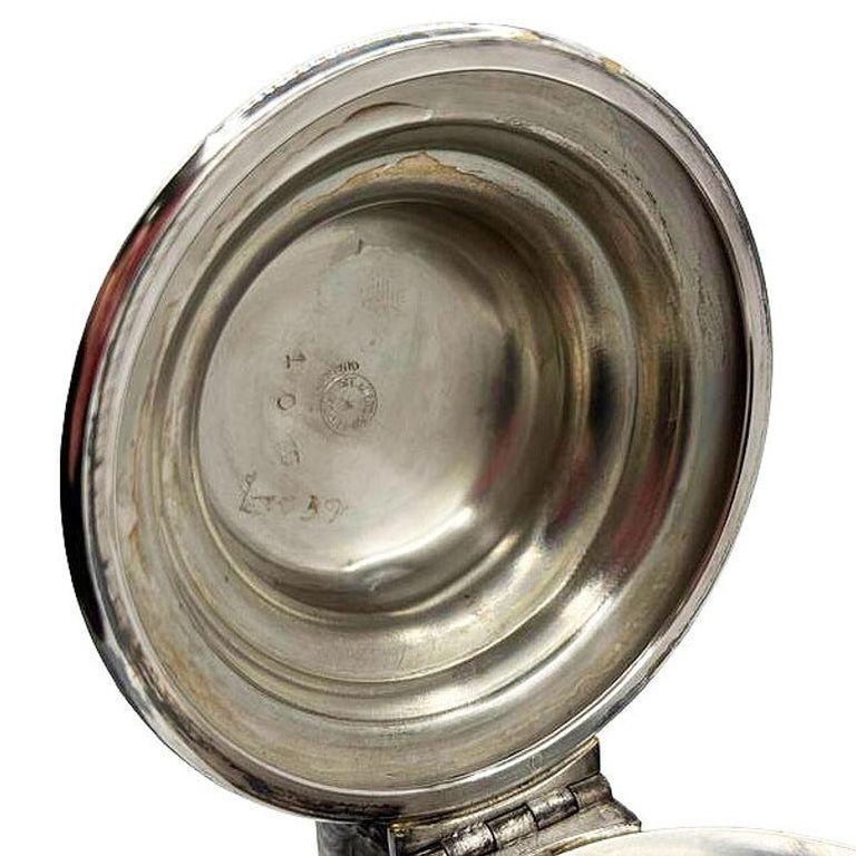 Silverplate Oak Tankard Beer Stein w/ Dragon motif, by St. Louis Silver Co.