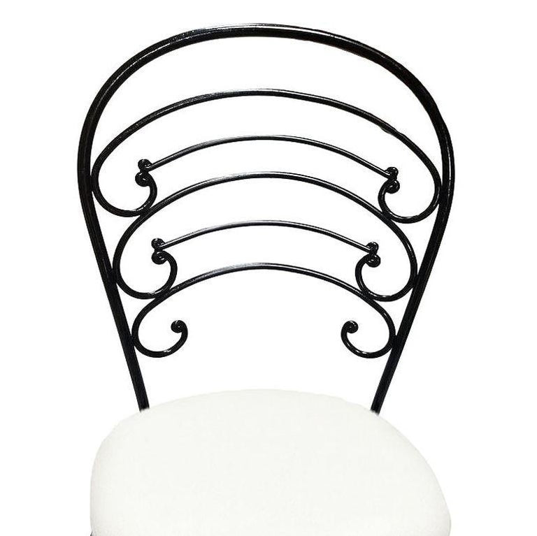 Restored Mid-century Iron Café Patio/Outdoor "Ribcage" Chair by Woodard Set of 3