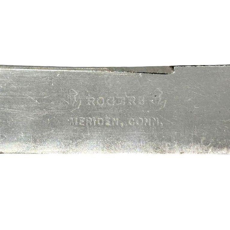 Late Victorian Rodgers Meriden Conn Shell Design Dessert Luncheon Knife Set of 4