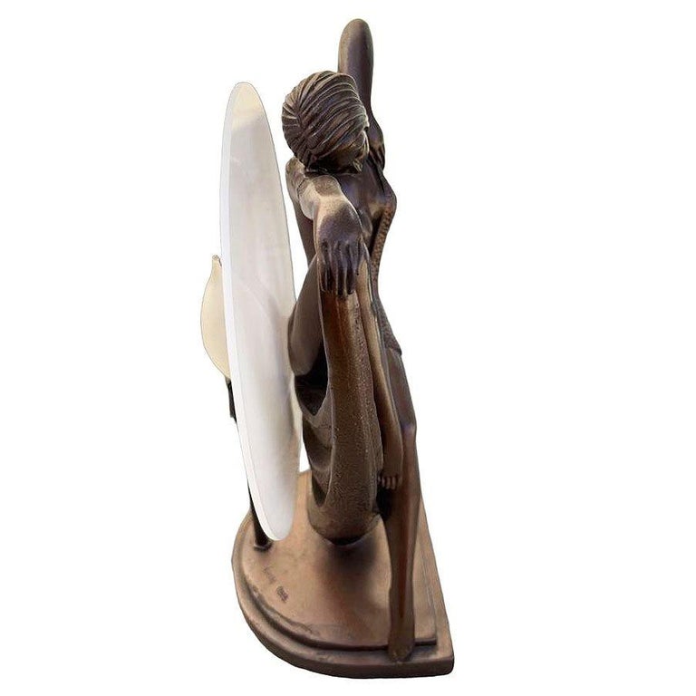 Art Deco Style Nude Flapper Lamp by Crosa for Widdop Bingham & Co Ltd
