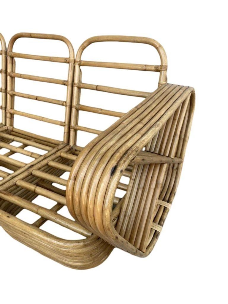 Restored Six-Strand Square Pretzel Sofa & Lounge Chair Livingroom Set
