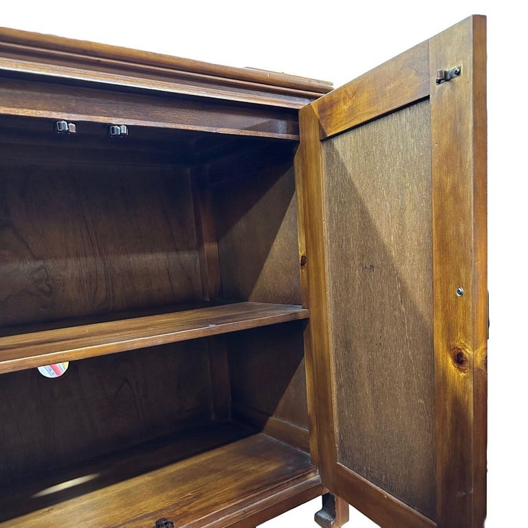 Oriental James Mont Style Koa & Stick Rattan Stereo Cabinet