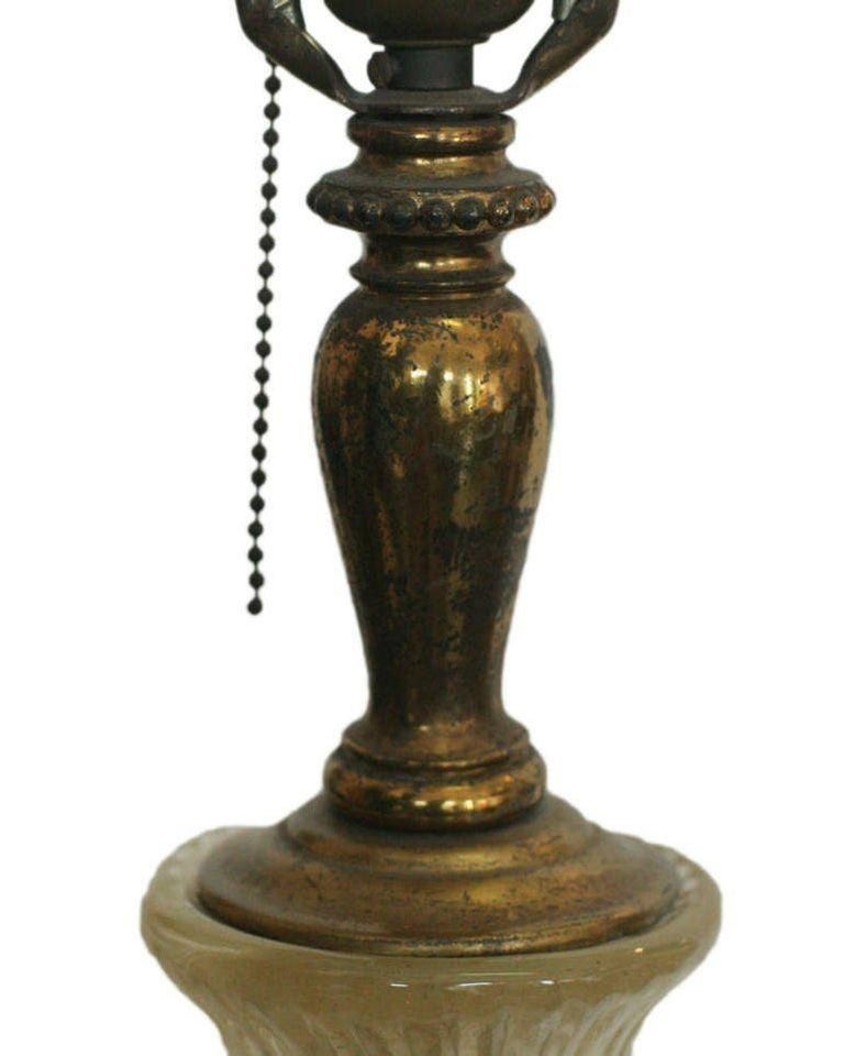 Large Hand Blown Murano Glass Table Lamp in Barovier Style